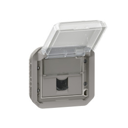 Legrand - Plexo - Prise RJ45 Cat. 6A STP - Composable - Gris - IP55/IK07 - Réf : 069559L