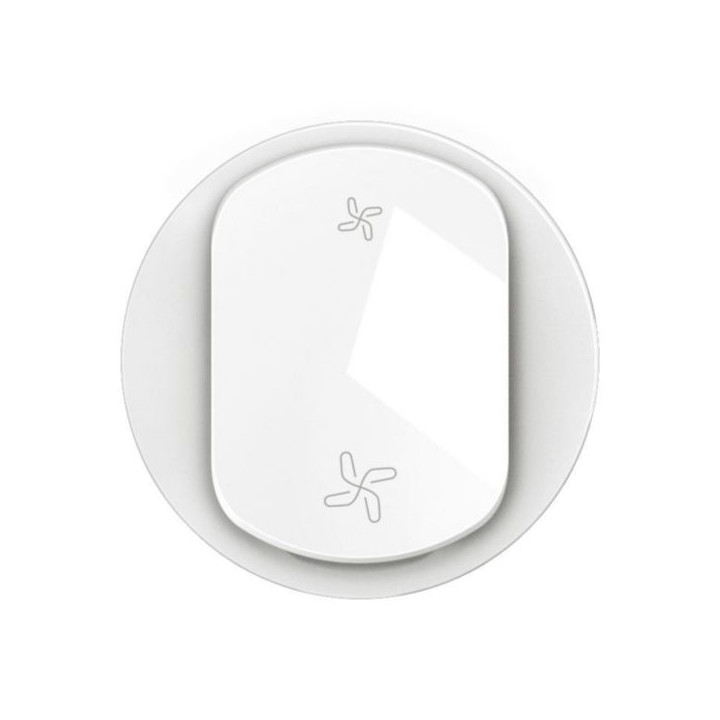 Legrand - Céliane 2024 - Enjoliveur pour interrupteur ou poussoir VMC - 2 vitesses - Blanc -  Réf : CB6001