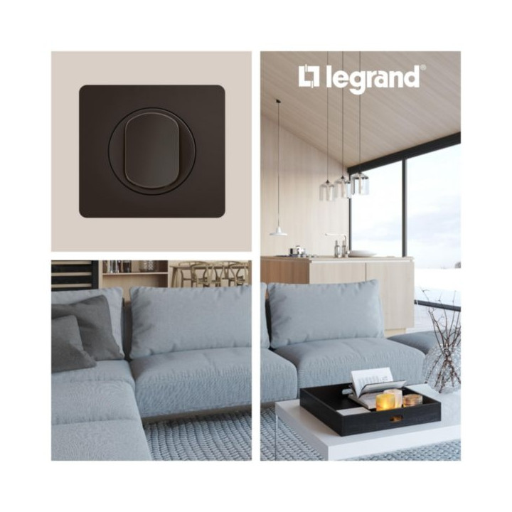 Legrand - Céliane 2024 - Plaque de finition Noir mat - 2 poste - Réf : CP0102