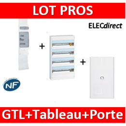 Legrand - Kit GTL 18M + tableau 72M + Porte blanche - 030067+401224+401234