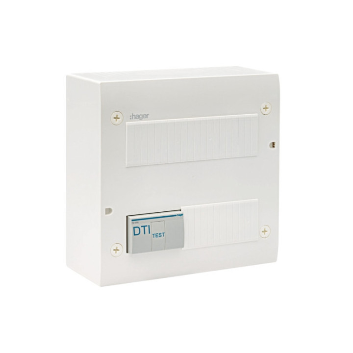 Hager - Coffret de communication éco - 8 x RJ45 Grade 2TV - Réf : TN306