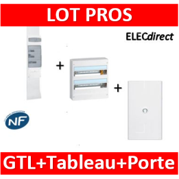 Legrand - Kit GTL 18M + tableau 36M + porte blanche - 030067+401222+401232