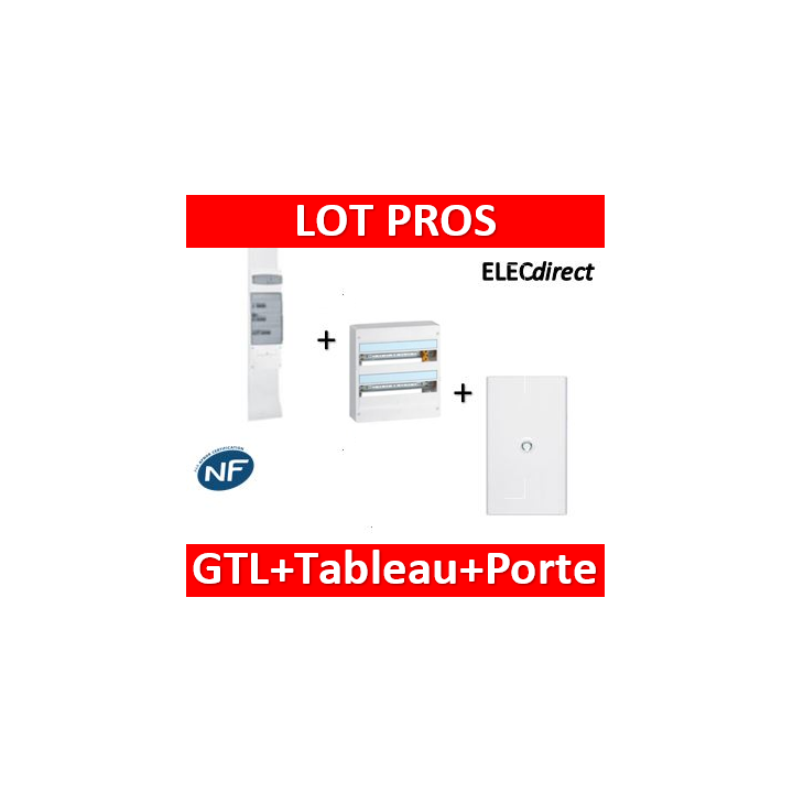 Legrand - Kit GTL 18M + tableau 36M + porte blanche - 030067+401222+401232