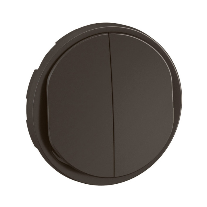 Legrand - Céliane 2024 - Enjoliveur pour double interrupteur ou va-et-vient - Noir - Réf : CN2001