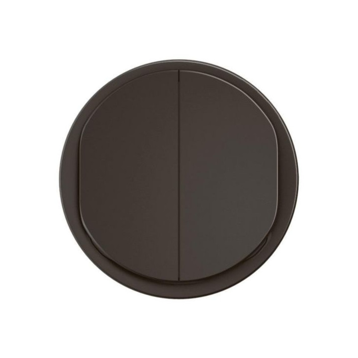 Legrand - Céliane 2024 - Enjoliveur pour double interrupteur ou va-et-vient - Noir - Réf : CN2001