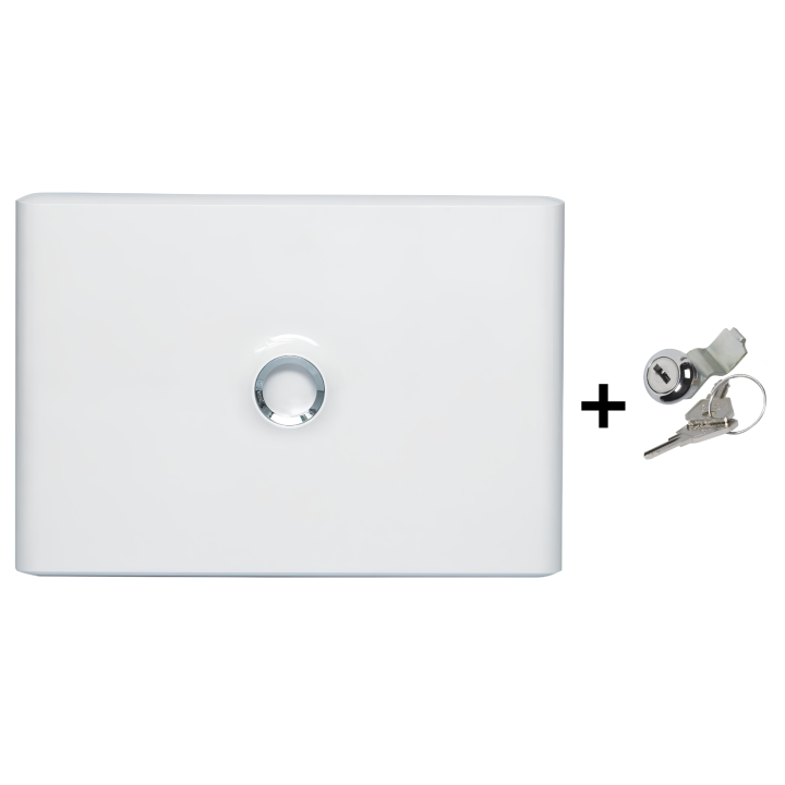 Legrand - Porte Blanche pour tableau DRIVIA - 18 Modules 1 Rangée + serrure - 401231+401391
