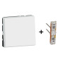 Legrand - Mosaic - Interrupteur Va et Vient Témoin - Blanc -EU - 10A - 2M - Réf : 278011L+067685L