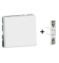Legrand - Mosaic - Interrupteur Va et Vient Lumineux - Blanc - 10A - 2M - Réf : 278011L+067686L