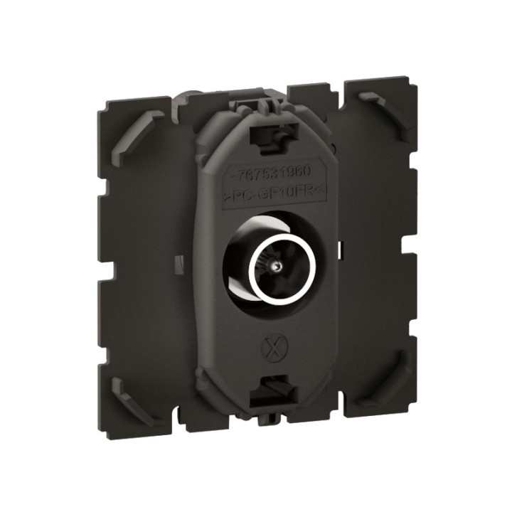 Legrand - Céliane 2024 - Prise TV simple mâle complet 1 poste - Noir - Réf : CZ0382 + CP0101