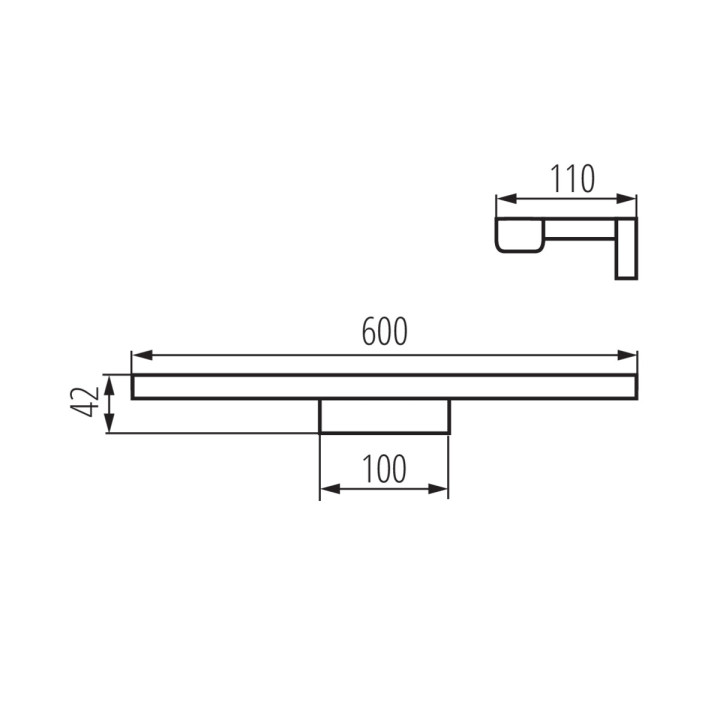 Spectrum - luminaire mural LED ASTEN - 10W - IP44 - Chromé - Réf : 26681