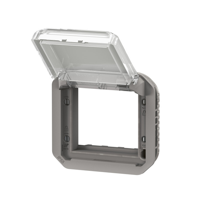 Legrand - Plexo - Adaptateur Mosaic - Composable - Gris - IP55/IK08 - Réf : 069580L