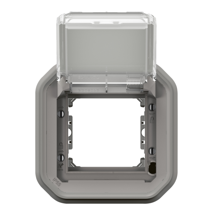 Legrand - Plexo - Adaptateur Mosaic - Encastré - Gris - IP55/IK07 - Réf : 069580L+069681L