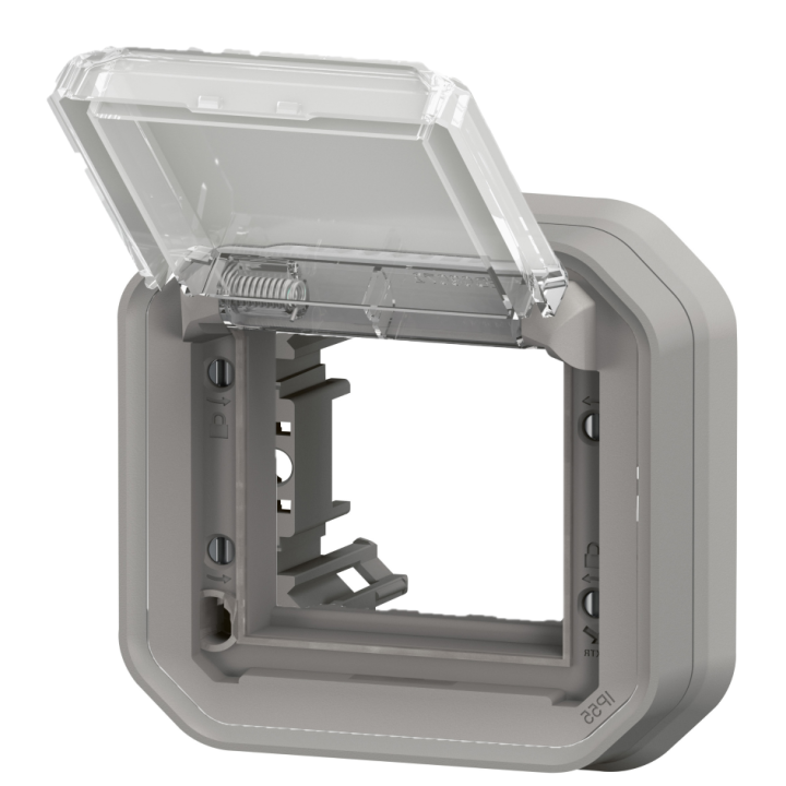 Legrand - Plexo - Adaptateur Mosaic - Encastré - Gris - IP55/IK07 - Réf : 069580L+069681L