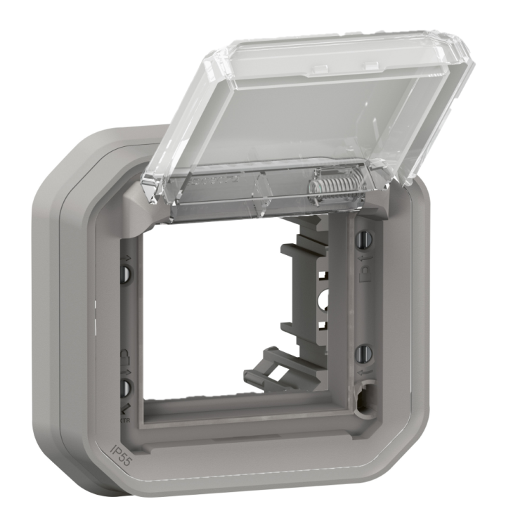 Legrand - Plexo - Adaptateur Mosaic - Encastré - Gris - IP55/IK07 - Réf : 069580L+069681L