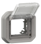 Legrand - Plexo - Adaptateur Mosaic - Encastré - Gris - IP55/IK07 - Réf : 069580L+069681L