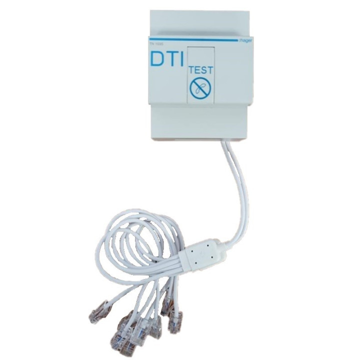 Hager - Coffret de communication éco - 8 x RJ45 Grade 2TV - Réf : TN306