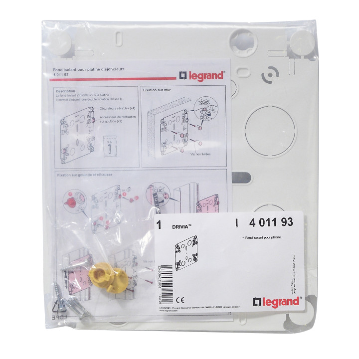 Legrand - Fond isolant pour platines de branchement - 401193
