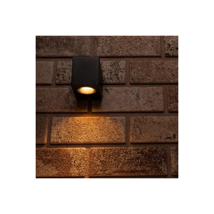 Led's light - Luminaire extérieur San Diego - sans source lumineuse - GU10x1 Noir - IP44 - 35W max - Réf : 1000501