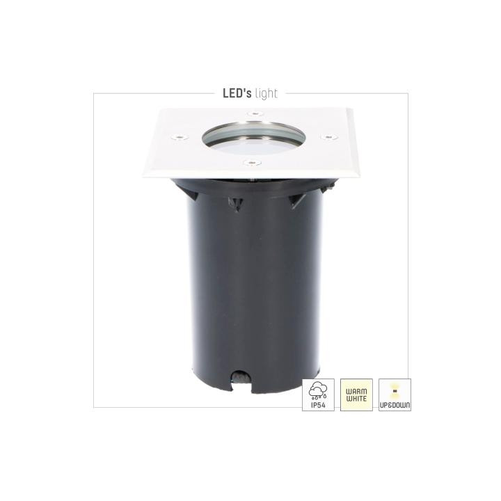 Led's light - encastré de sol Athene - sans source lumineuse - GU10x1 - Noir - IP67 - 35W max - Réf : 1000528