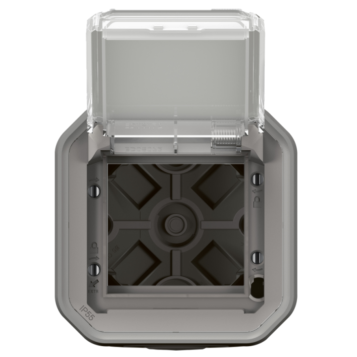 Legrand - Plexo - Adaptateur Mosaic - Saillie - Gris - IP55/IK07 - Réf : 069580L+069651L
