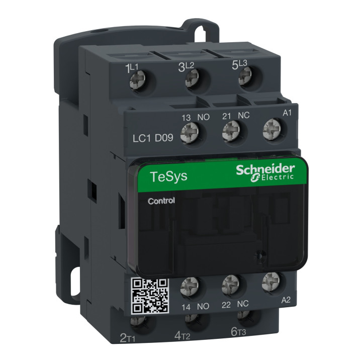 Schneider Tesys - Contacteur moteur - 9A - 1F+1O - 24Vca - LC1D09B7