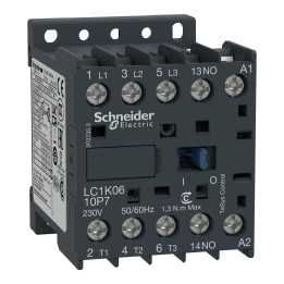 Schneider - contacteur TeSys LC1K 3P AC3 440V 6 A bobine 230 VCA - LC1K0610P7
