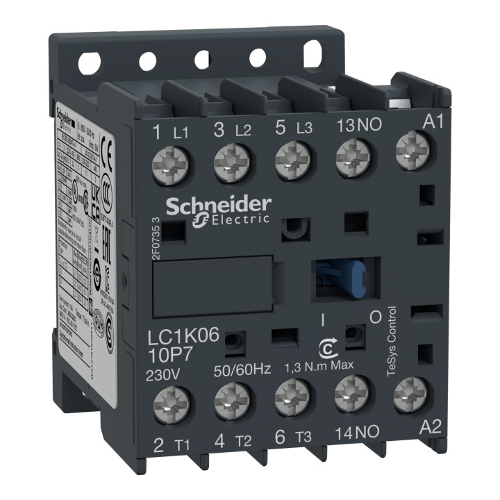 Schneider - contacteur TeSys LC1K 3P AC3 440V 6 A bobine 230 VCA - LC1K0610P7