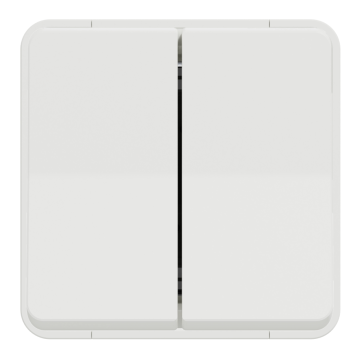 Schneider - Mureva Styl - Double va et vient - saillie - IP55 - IK08 - connexion auto - blanc - Réf : MUR39022+MUR39911
