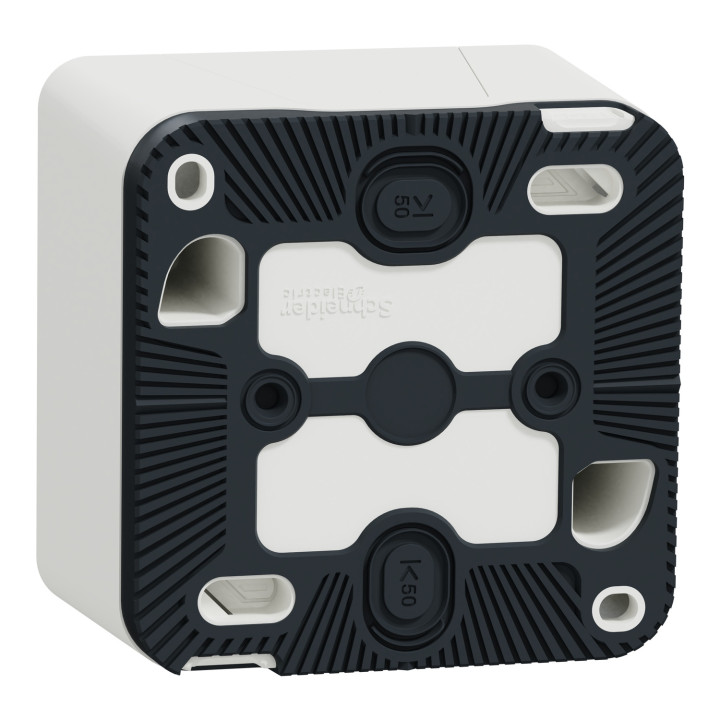 Schneider - Mureva Styl - Double va et vient - saillie - IP55 - IK08 - connexion auto - blanc - Réf : MUR39022+MUR39911