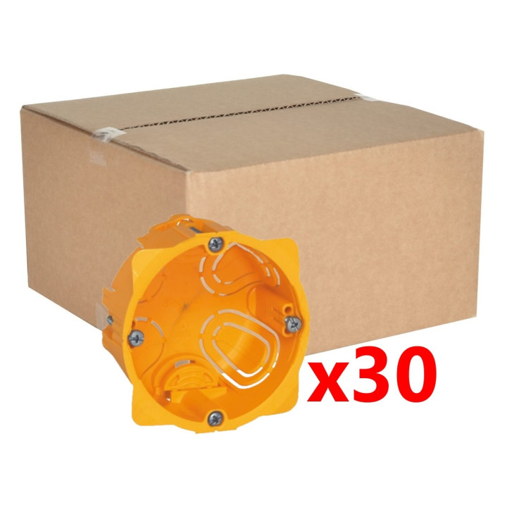 Legrand Batibox - LOT de 30 Boîtes d'encastrement 1 poste - Prof. 40 - 080041 x30