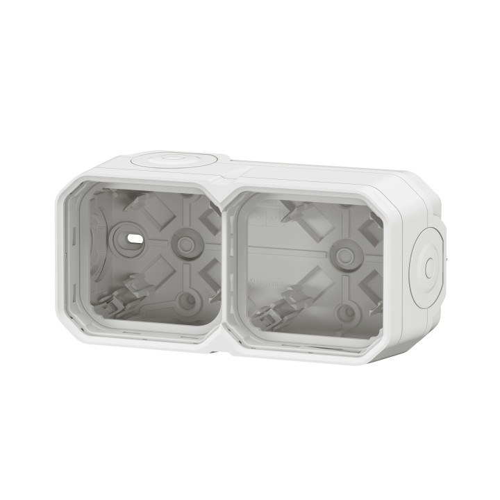 Legrand Plexo - Boîtier saillie étanche composable - 2 postes - horizontal/vertical - sans cloison - blanc - Réf : 069690L