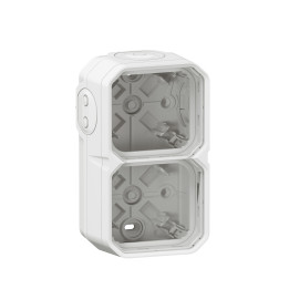 Legrand Plexo - Boîtier saillie étanche composable - 2 postes - horizontal/vertical - sans cloison - blanc - Réf : 069690L
