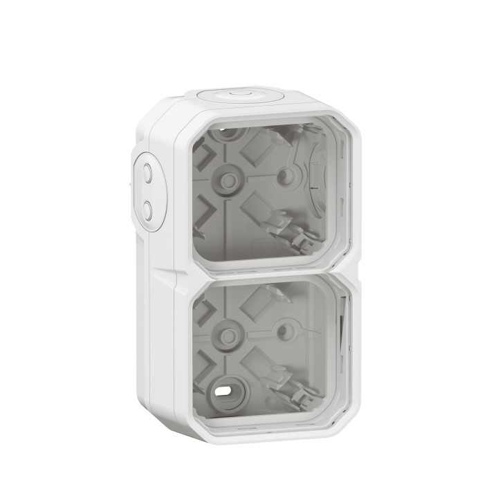 Legrand Plexo - Boîtier saillie étanche composable - 2 postes - horizontal/vertical - sans cloison - blanc - Réf : 069690L