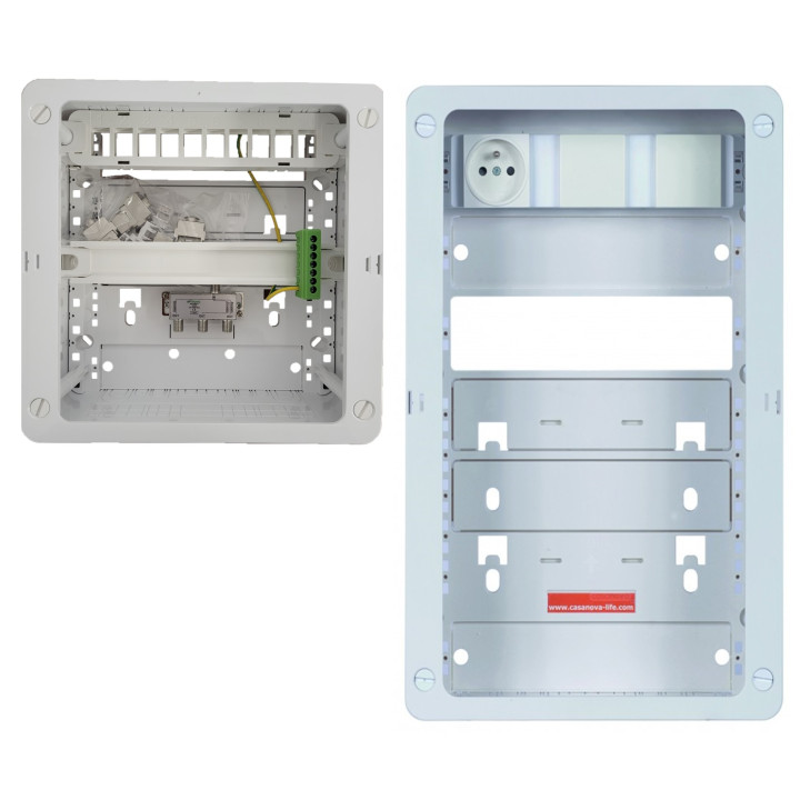 CAE - LOT Tableau C-TRI - 4RJ45 Grade 3 avec Support BOX - Réf : CTRIETG24XAXSD+ZA375C