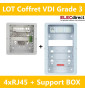CAE - LOT Tableau C-TRI - 4RJ45 Grade 3 avec Support BOX - Réf : CTRIETG24XAXSD+ZA375C