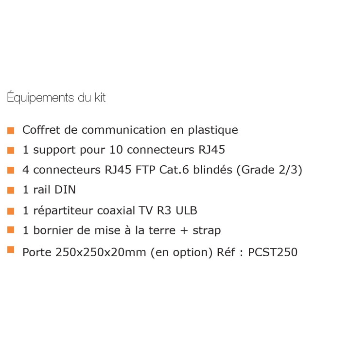 CAE - LOT Tableau C-TRI - 8RJ45 Grade 3  - Réf : CTRIETG24XAXSD+4x ECONN6AFS8