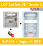 CAE - LOT Tableau C-TRI - 8RJ45 Grade 3 avec Support BOX - Réf : CTRIETG24XAXSD+ZA375C+4x ECONN6AFS8
