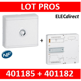 Legrand - LOT  - Platine pour Disjoncteur branchement + Compteur - DRIVIA 13M + habillage + porte - 401185+401182