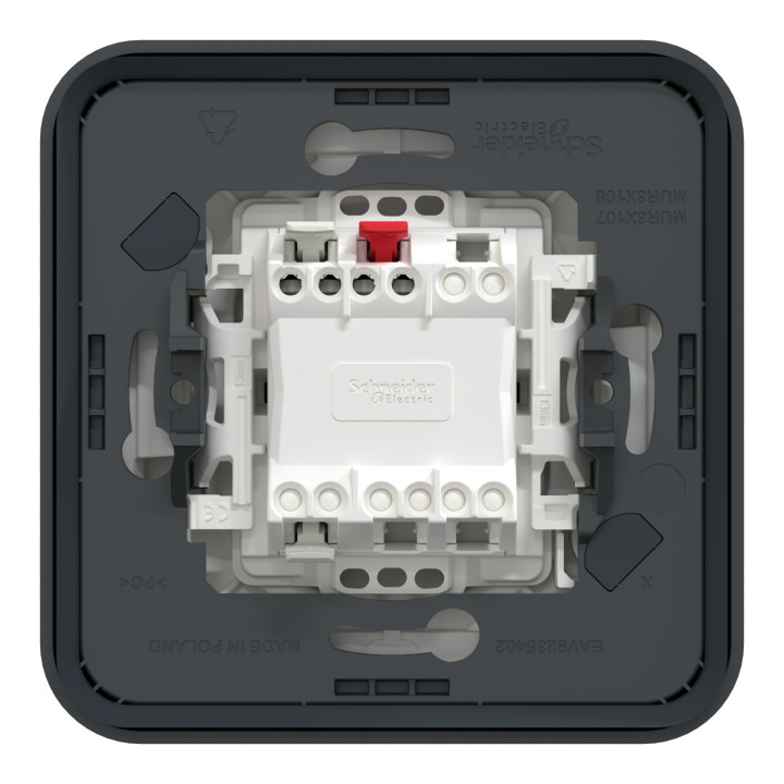 Schneider - Mureva Styl - Va et vient - encastré - IP55 - IK08 - bornes auto - Gris anthr - Réf : MUR35037
