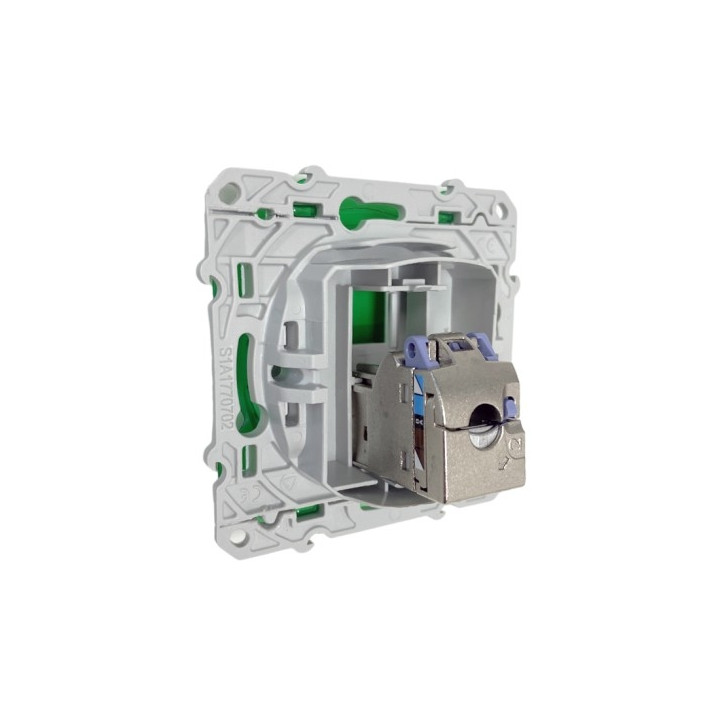Schneider - Prise RJ45 Grade 3 Odace - Anthracite - Catégorie 6 STP - Multimédia - IDC - Réf : S540476