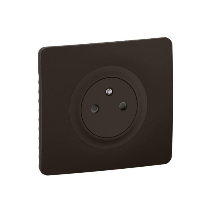 Legrand - Céliane 2024 - Prise électrique affleurante - Noir mat - 2P+T 16A - 1 poste - Réf : CJ0111