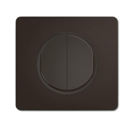 Legrand - Céliane 2024 - Double poussoir complet - Noir - 1 poste - Réf : CZ2031 + CP0101