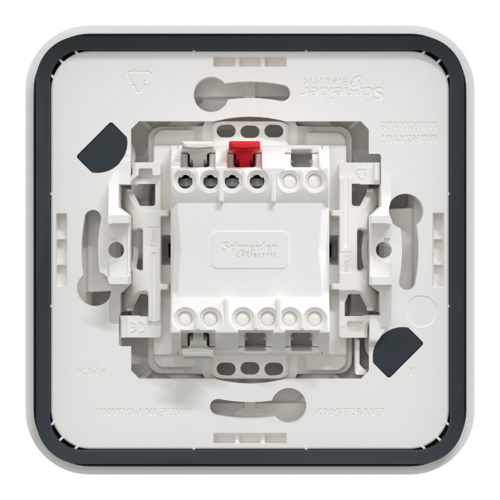 Schneider - Mureva Styl - Va et vient - encastré - IP55 - IK08 - bornes auto - blanc - Réf : MUR39037
