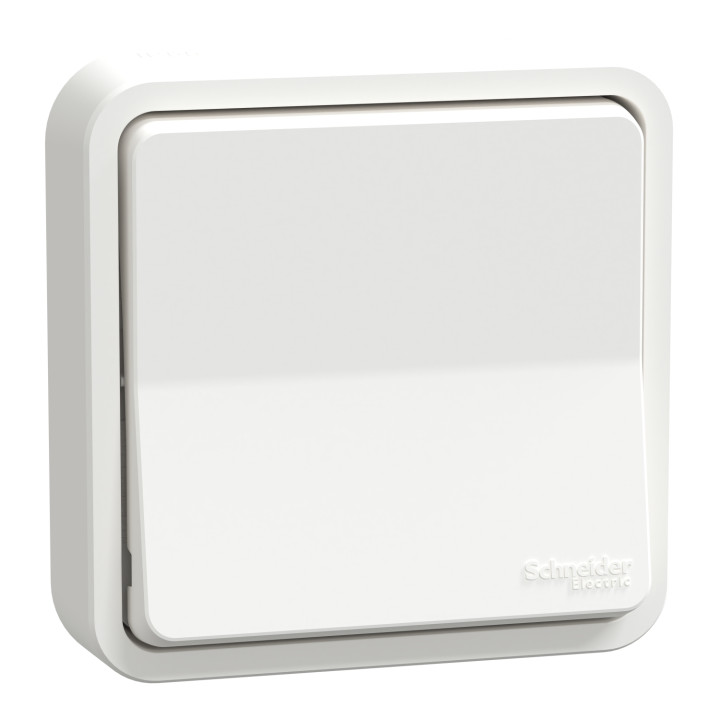 Schneider - Mureva Styl - Va et vient - encastré - IP55 - IK08 - bornes auto - blanc - Réf : MUR39037