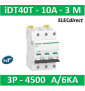 Schneider - Acti9 iDT40T - disjoncteur modulaire - 3P - 10A - courbe C - 4500A/6kA - A9P22310
