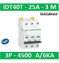 Schneider - Acti9 iDT40T - disjoncteur modulaire - 3P - 25A - courbe C - 4500A/6kA - A9P22325