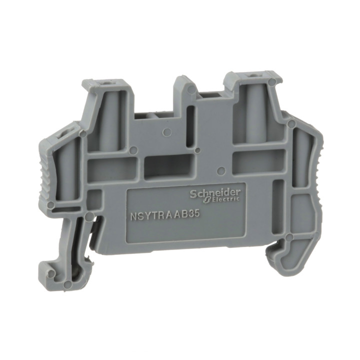 Schneider - Butée d'arrêt à visser sur rail DIN 35 mm - largeur 50 mm - marquable - Réf : NSYTRAAB35