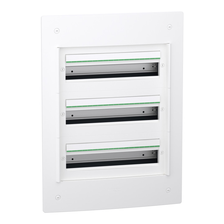 Schneider - PrismaSeT XS - Coffret encastré 3R - 18M - sans porte - Réf : LVSXS318