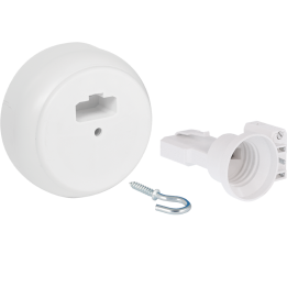 Eur'Ohm - KIT point de centre DCL en saillie - Ø85 mm - avec douille DCL E27 - Réf : 53098