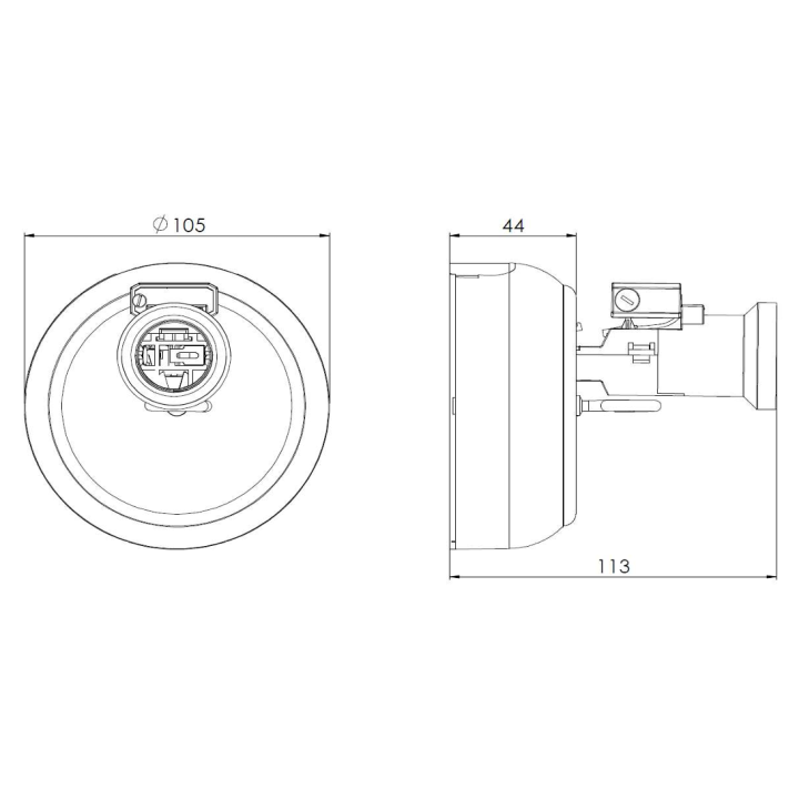 Eur'Ohm - KIT point de centre DCL en saillie - Ø85 mm - avec douille DCL E27 - Réf : 53098